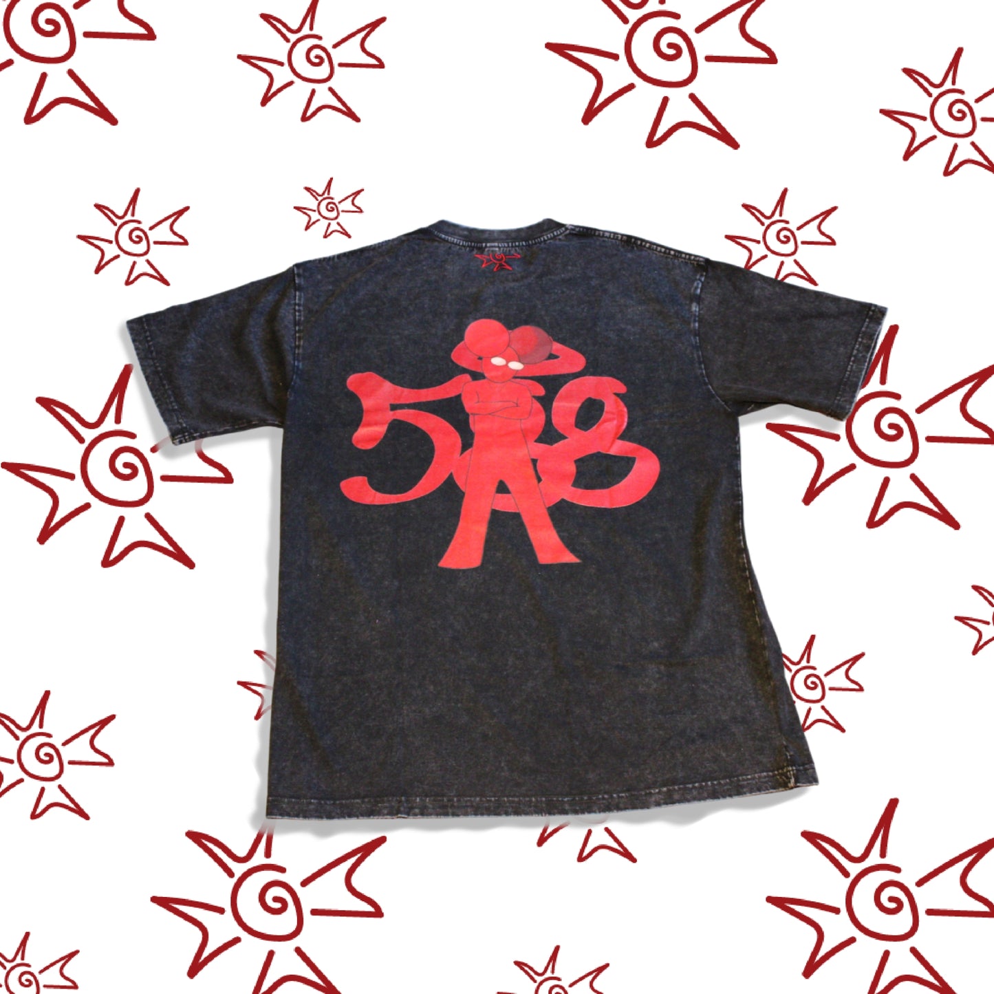 Ruby Red Acid Washed t-shirt